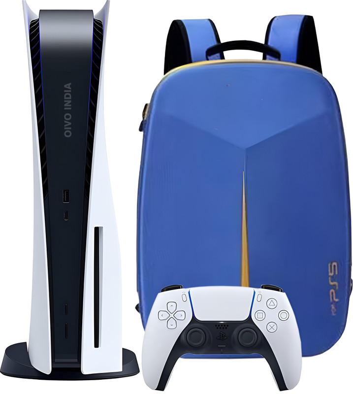 OIVO INDIA Hard Shell PS5 Slim Water-Resistant Backpack for Playstation 5 Slim Version Laptop Bag(Black)
