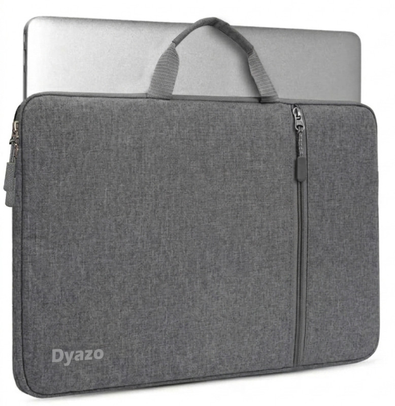 Dyazo Plus 15.6 Inch Laptop Sleeve Cover with Handle & Two Front Accessories Pockets Laptop Bag(Grey)