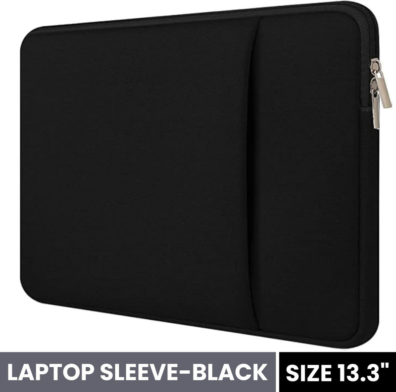 Dyazo Plus Laptop Sleeve 13-13.3 Inch Carrying Case Cover with Front Accessory Pocket Laptop Bag(Black)