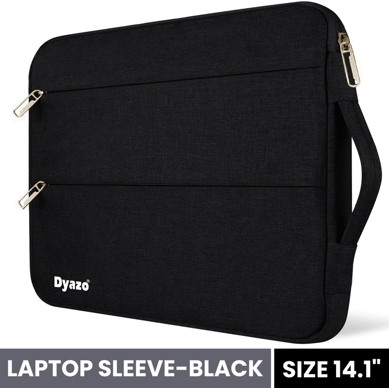Dyazo Plus 14-14.1 Inch Laptop Sleeve Case Cover With Handle And Two Front Pockets Laptop Bag(Grey)