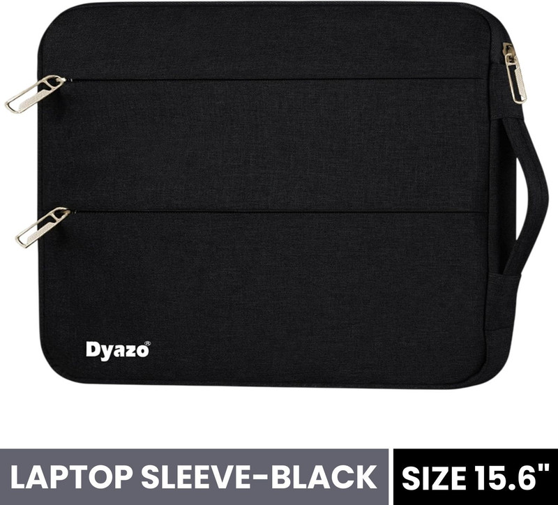 Dyazo Plus Water Resistant Laptop Sleeve Case Cover For 15.6 Inches Laptops & Notebook Laptop Bag(Black)