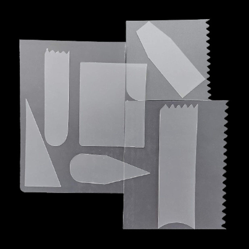 KONFIZ Cake Scrapper 9PCS Set DIY Icing Smoother Decorating Tool, 9- Pieces Set Baking Comb(Plastic Pack of 9)