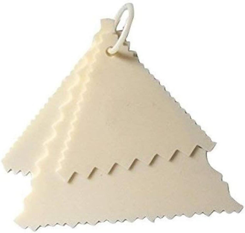 Dees Bake Tools Plastic Cake Decorating Comb Set Icing Scraper Textured Baking Tool Baking Comb(Plastic Pack of 3)