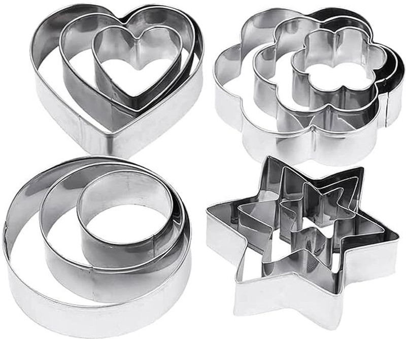 draval Cookie Cutter set -44 Cookie Cutter(Pack of 12)
