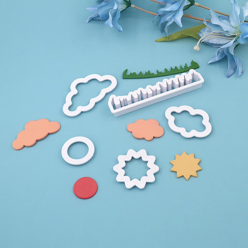 JAMBOREE Nature Fondant Cutter Set Sun, Clouds, Grass, Plastic Gumpaste Cutter Cookie Cutter(Pack of 5)
