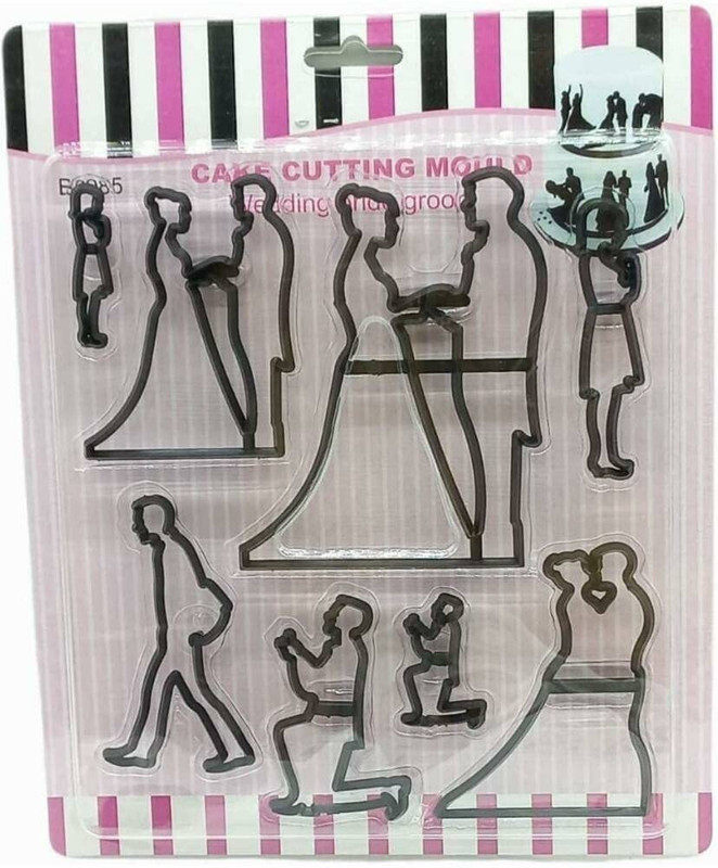 HOMEBAKERS MART Silhouette Couple Fondant Cutters Cookie Cutter(Pack of 8)