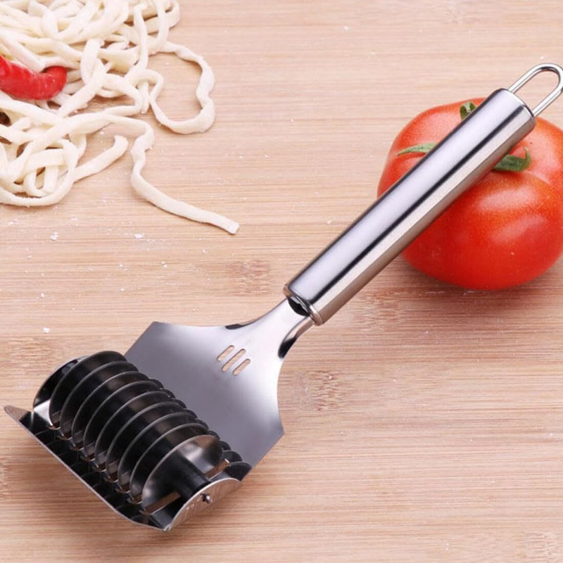 Jiyancreation Professional Lachha Paratha & Noodle Cutter Heavy Duty Rolling Slicer Pastry Cutter
