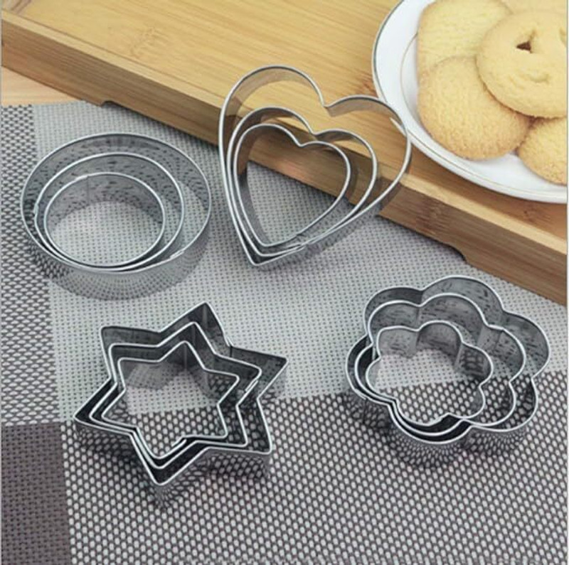 draval stainless steel cookie cutter - 87 Cookie Cutter(Pack of 12)