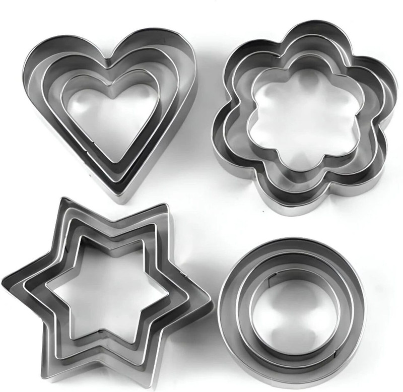 Aglor Cookie Cutter 12 Pcs Set Cookie Cutter(Pack of 12)