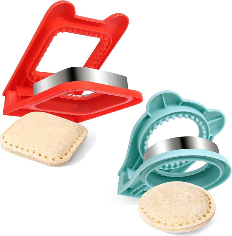 CLASSICHARM Sandwich Cutter and Sealer, Makes Pocket Sandwiches Cookie Cutter(Pack of 2)