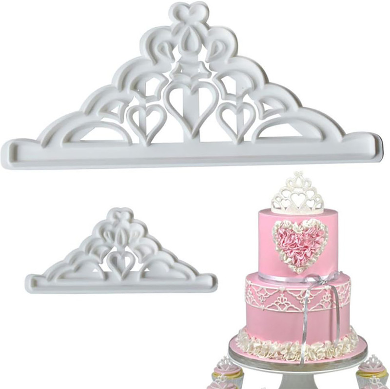 JAMBOREE Princess Tiara Fondant Cutter, Birthday, Baby Shower, Wedding Cake Fondant Tools Cookie Cutter(Pack of 2)