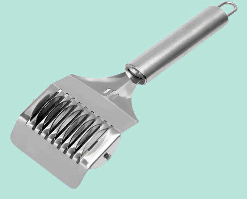 Dadhichi Zone Stainless Steel Pasta Noodle Cutter Roller Spaghetti Maker Dough Lattice Roller Pastry Cutter