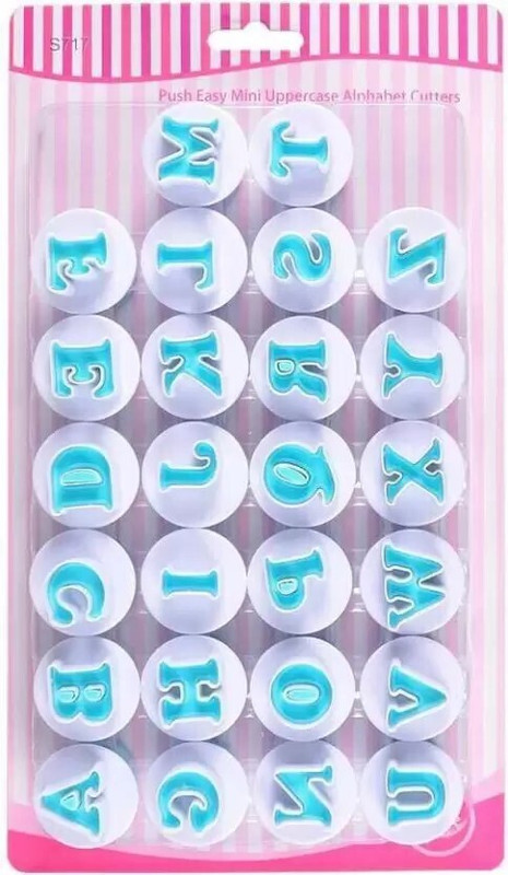 UK Baker A-Z Uppercase Alphabet Fondant Cookie Cutter, Cake Baking Decorating Tool, 26pcs Cookie Cutter(Pack of 26)