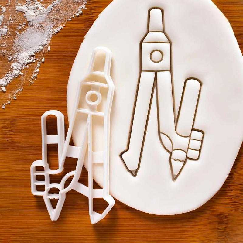 EROTNGO Compass Mathematics-Themed Biscuit Cutter Math Teachers, Right Angle Triangle, Cookie Cutter