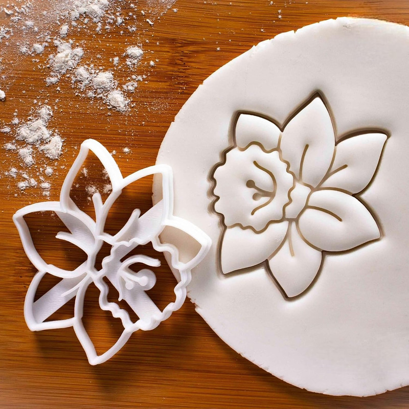 EROTNGO Daffodil Cookie Cutter | Spring Flower Biscuit Cutter for Garden Parties Cookie Cutter