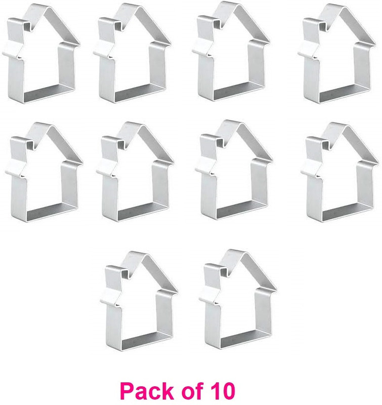 Agromech Cookie/Biscuit Cutter, Cookie Cutter- House Shape Cookie Cutter(Pack of 10)
