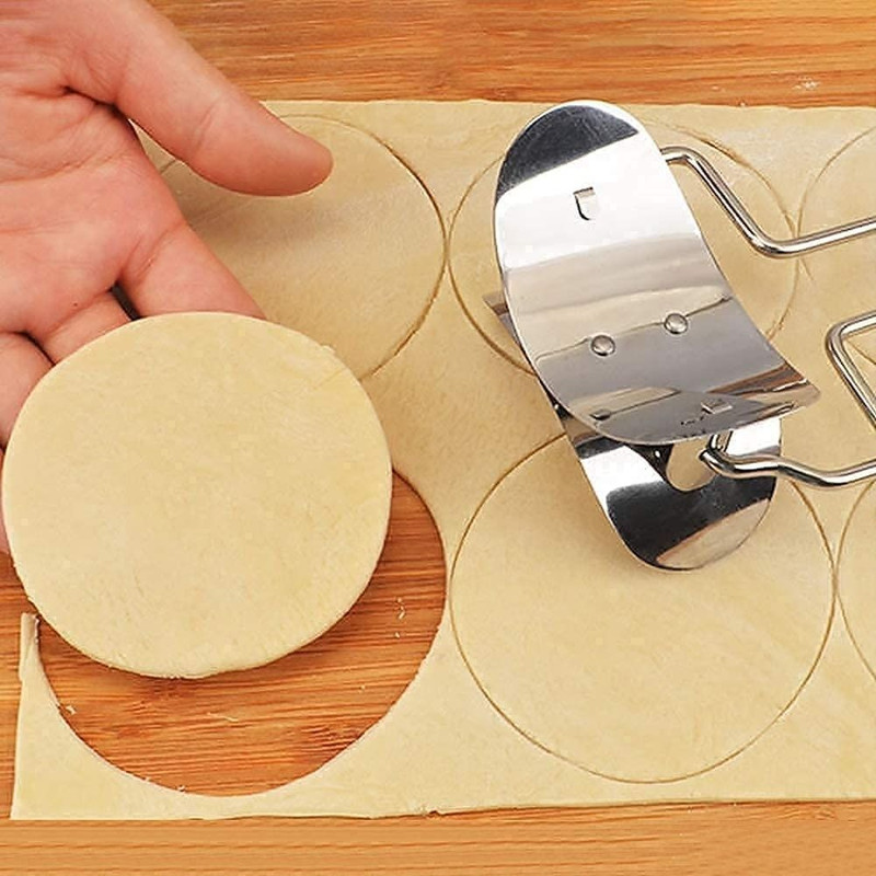 Oblivion Stainless Steel Puri Cutter Roller | Puri Dough Cutter Roller | Baking & Cooking Cookie Press