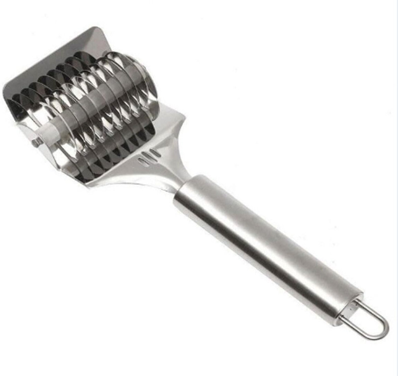 EasyNest Stainless Steel Nool Parotta Cutter Roller Pastry Cutter