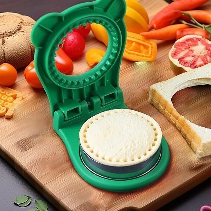 Ramkesari Lunch Uncrustable Sandwich Maker-Easy for School Lunchbox and Bento Box (Round) Cookie Cutter