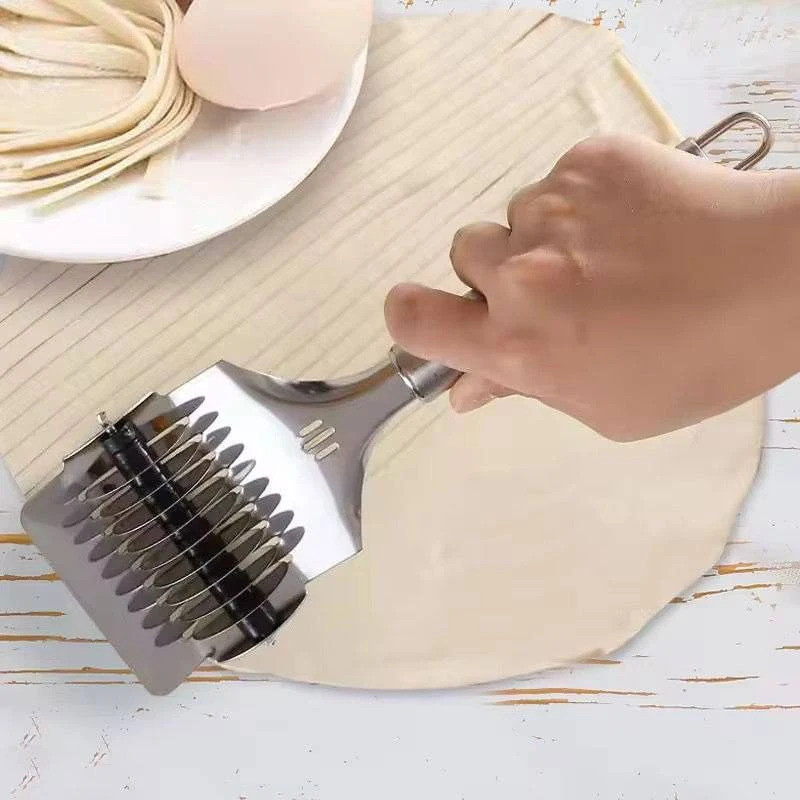 Parulenter Noodle Cutter Roller High Grade Stainless Steel Lattice Roller Cookie Cutter