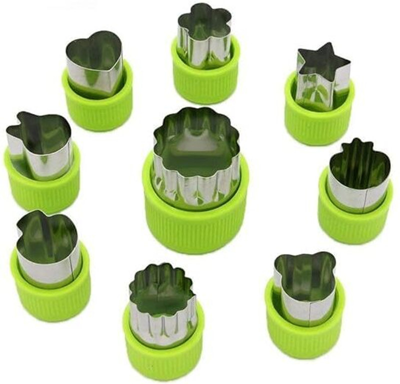 TREXEE 9pcs Various Shapes Cookie Cutter Shapes Set Cutter Sugarcraft Flower Leaf etc Cookie Cutter(Pack of 9)