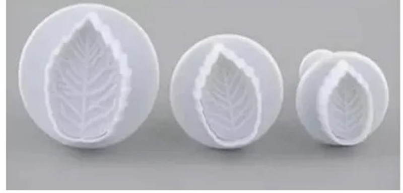 Xila Magic Rose Leaf plunger 3pcs set Cookie Press Cookie Cutter(Pack of 3)