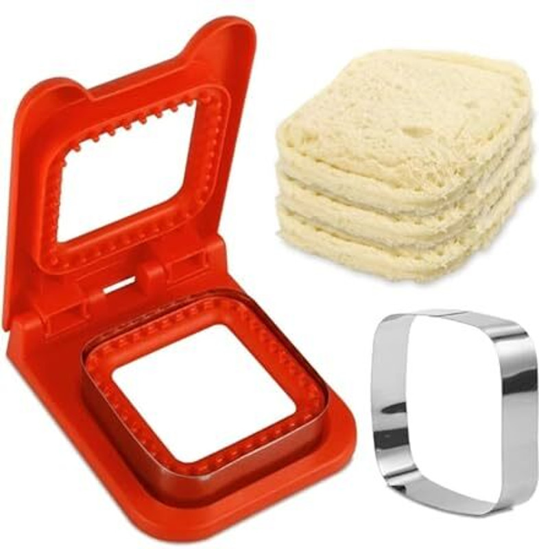 JAMBUVANTI uncrustables Sandwich Cutters for Kids Lunch, Sandwich Cutter and Sealer Cookie Cutter
