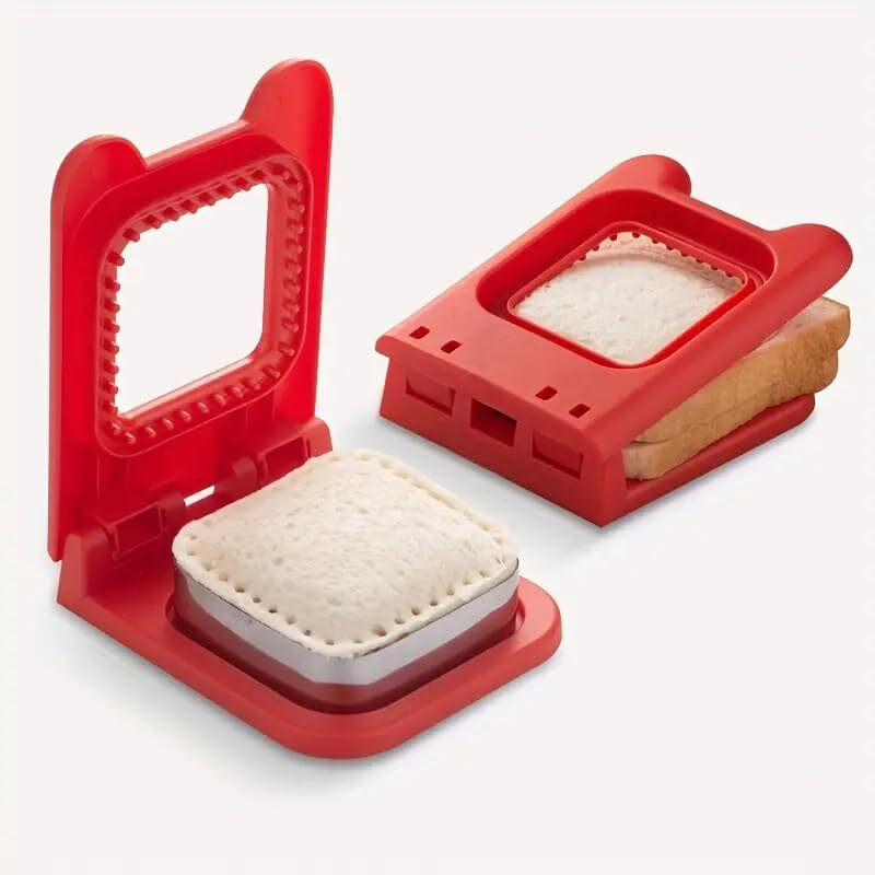 Joyjay Sandwich Cutter and Sealer Set Square Decruster Sandwich Maker Cookie Cutter