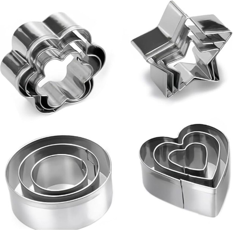 Purple Dust 1039 Steel Cookie Cutter for Bakeware Decorating Cookie Cutter(Pack of 12)