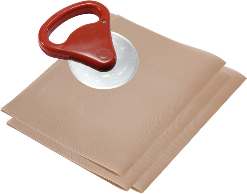 MAGIC CLOTH Food-Grade Baking Sheet 2 PCs Reusable with 1 Pizza Cutter Paper Baking Mat(Pack of 2)