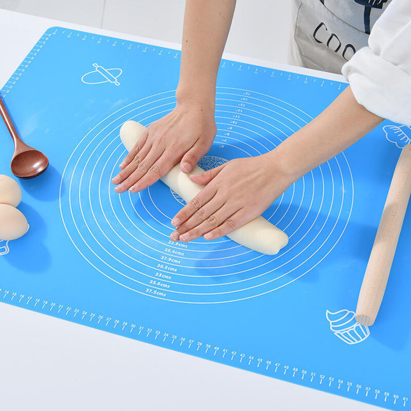 MHAX Durable Non-stick Silicone Baking Dough Pastry Rolling Mat Food Grade Silicone Food-grade Silicone Baking Mat(Pack of 1)