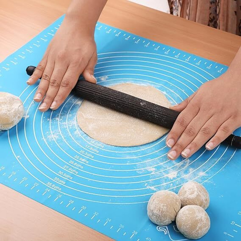 ADP TRADERS Silicone Baking Mat 50x40 cm, Non-Stick Multicolor Roti, Chapati & Fondant Mat Food-grade Silicone Baking Mat(Pack of 1)