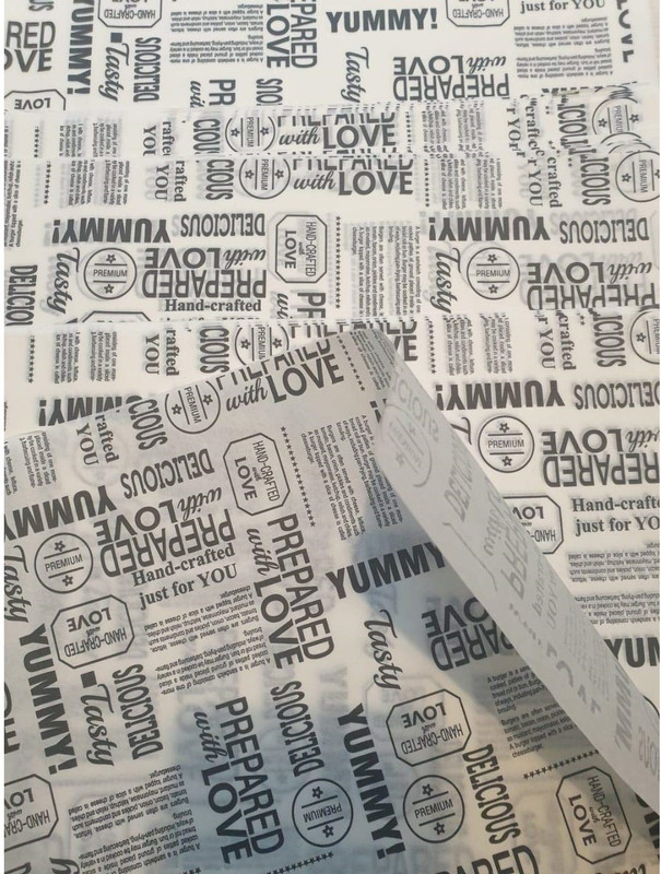 Inditradition Printed Food Wrapping Paper Sheets Black & White Newspaper Pack of 250 Sheets Parchment Paper Baking Mat(Pack of 250)