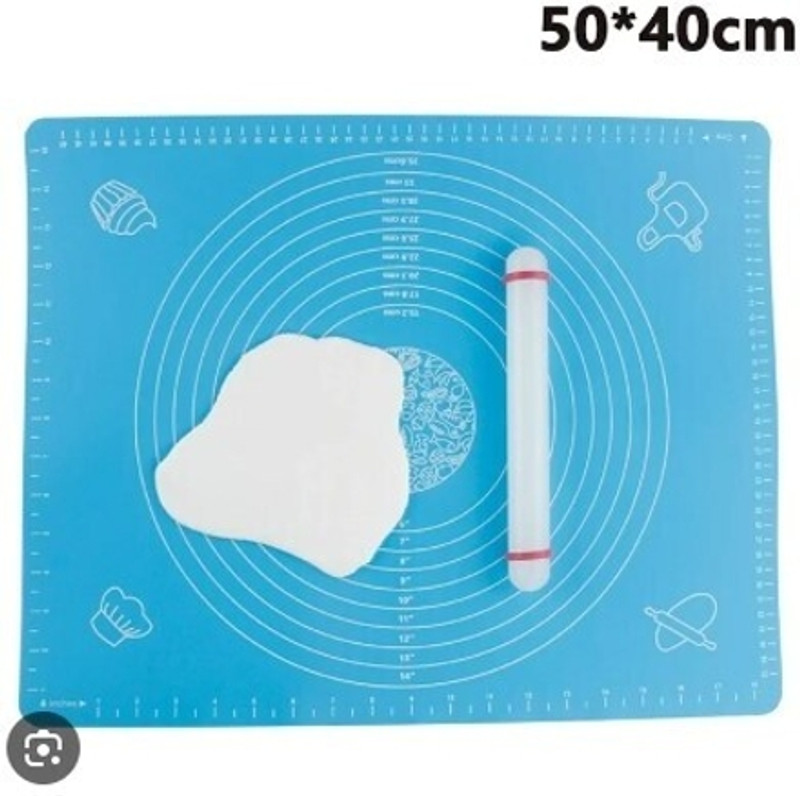 Ignero Baking Sheet Mat with Measurements 50 * 40 cm (Multicolor) Food-grade Silicone Baking Mat(Pack of 1)