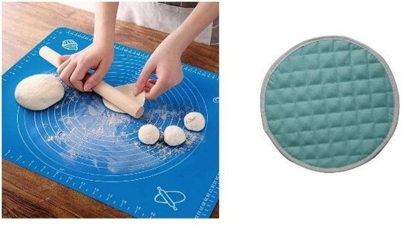 nextin Combo Of Silicone Roti/Chapati Baking Mat With Roti Cover Food-grade Silicone Baking Mat(Pack of 1)