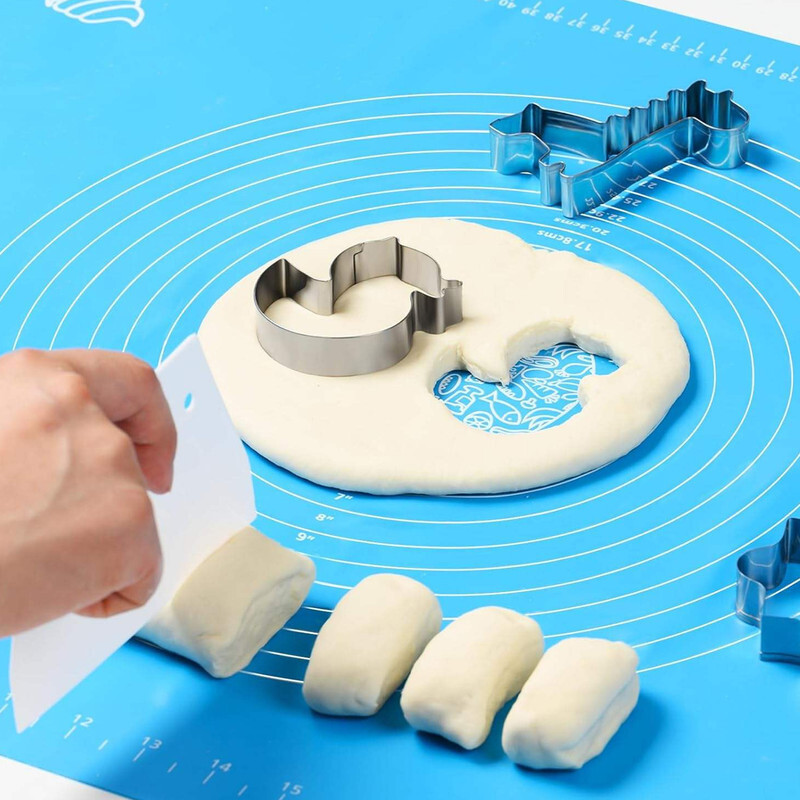 MHAX Pastry Baking Pad Tools Non-slip Silicone Dough Kneading Pad Pizza Mat Opp Bag Food-grade Silicone Baking Mat(Pack of 1)