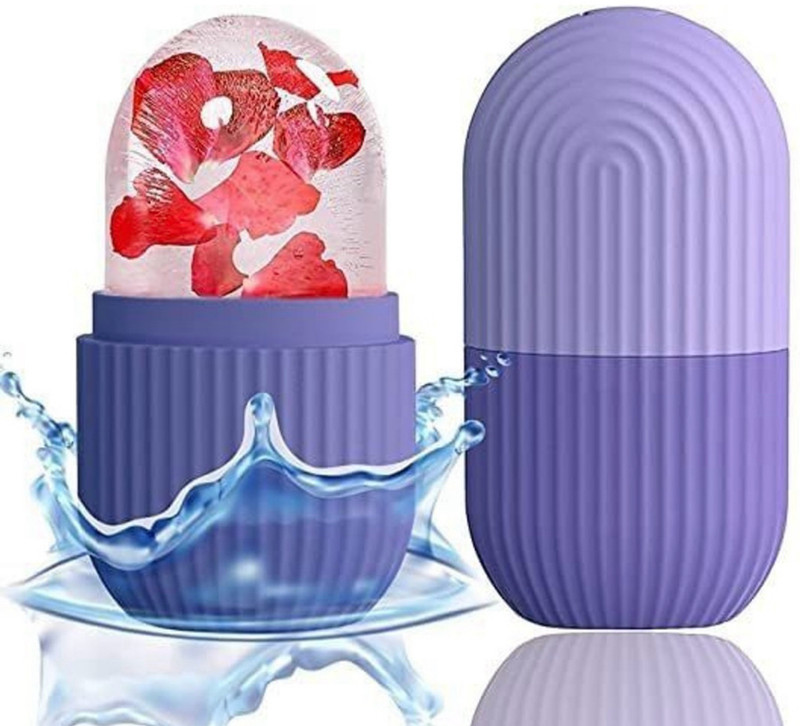 KLATO Ice Roller For Face ,Neck and Body | For Puffy Eyes, Acne ,Pimple, Roller (10 g) Pink Silicone Ice Cube Tray(Pack of1)