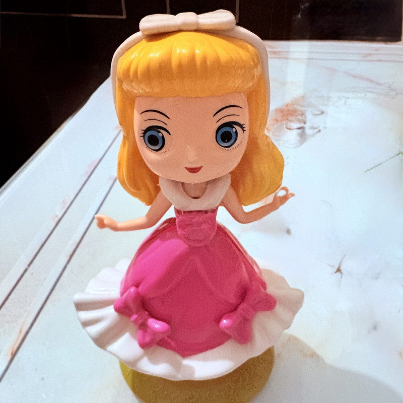 Hritz Baker Mart PRINCESS_DOLL_TOY_TOPPER_L_10 Cake Topper(Pink Pack of 1)