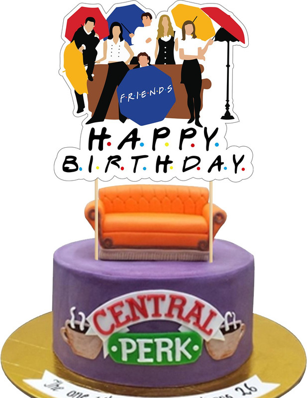 ZYOZI Friend Birthday Party Decorations-Birthday Party Supplies-Cake Topper Cake Topper(Multi Colour Pack of 1)