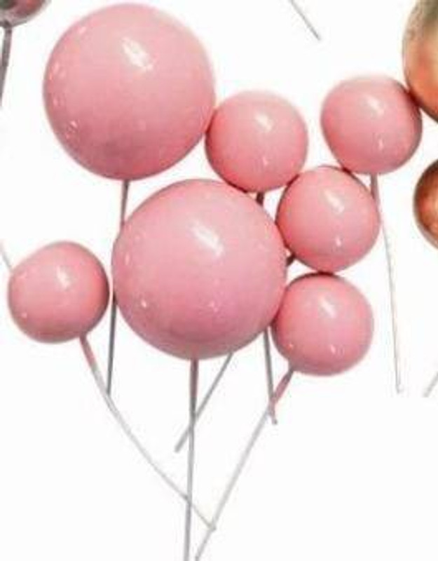 HOMEBAKERS MART Pink Balls Pack of 20 Cake Topper(Pink Pack of 20)