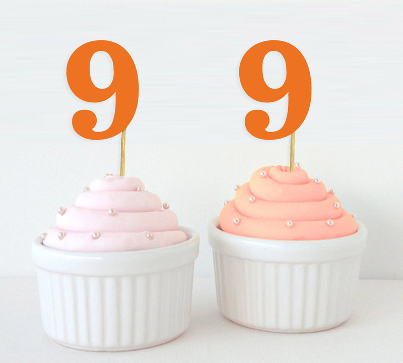 Darling Souvenir Number 8 Birthday Year Cupcake Toppers, Birthday Party Decorations Pcs 20 Cupcake Topper(Pink Pack of 20)