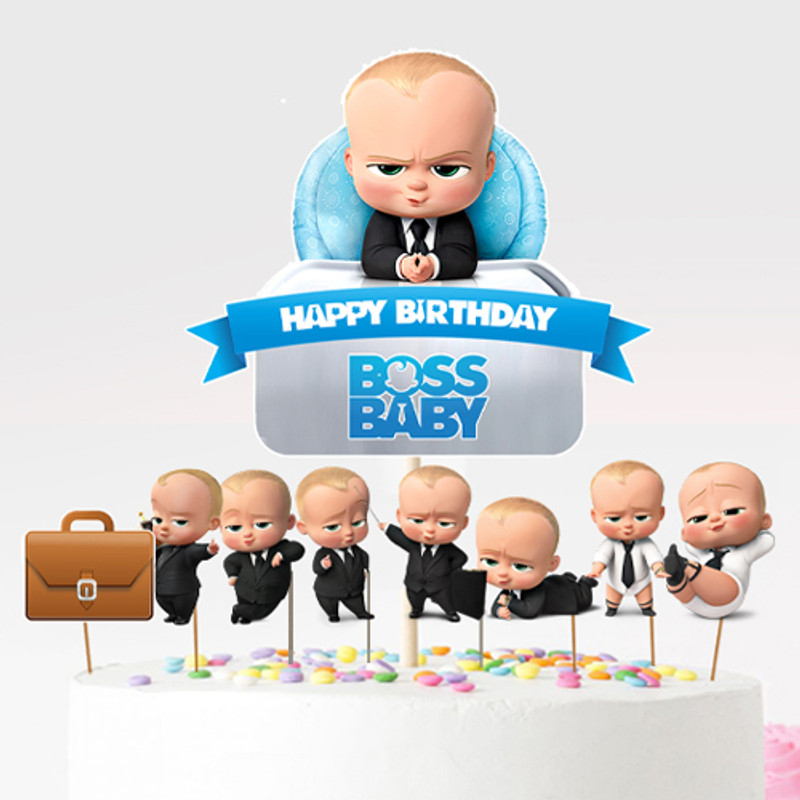 Suruchi Strokes Boss Baby Cake Topper Cake Topper(Multi Pack of 10)