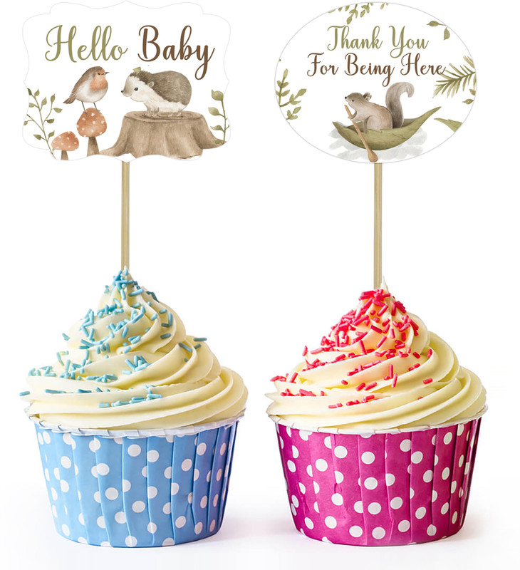 Inkdotpot Cupcake Topper(White Pack of 30)