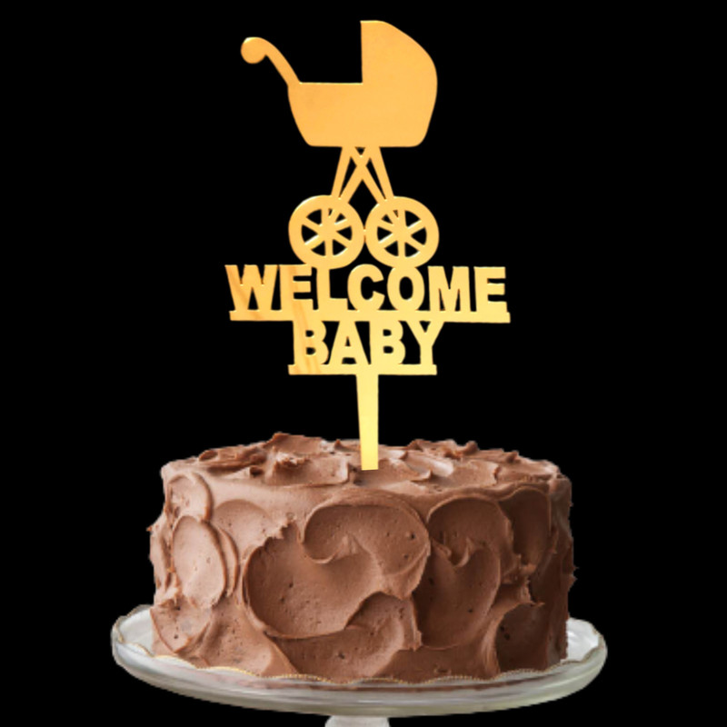 Party Decorz Finally 21 Cake Topper(Gold, Pack of 1)