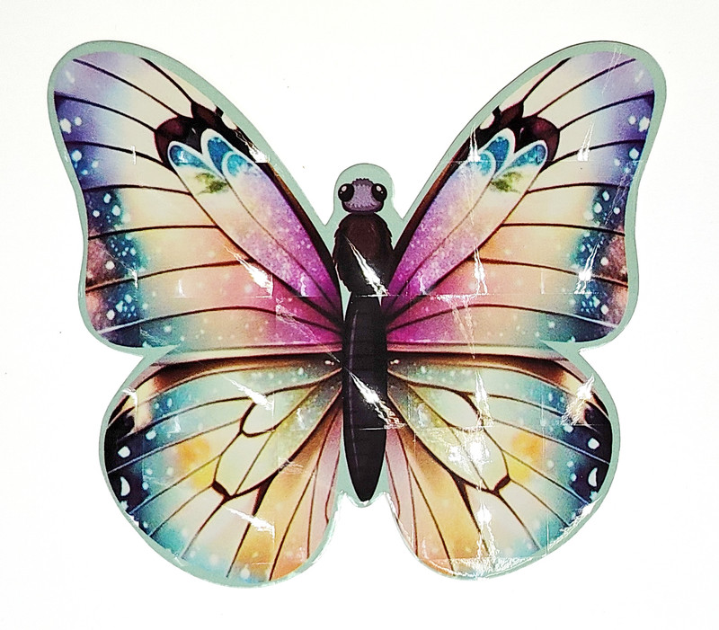Taitil 3D Butterfly Cake Topper(multicolour, 3d Lamination Pack of 10)