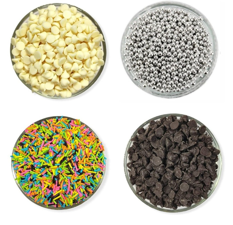 D.r heufin Edible Baking Sprinkles(Ranbow Pack of 4)