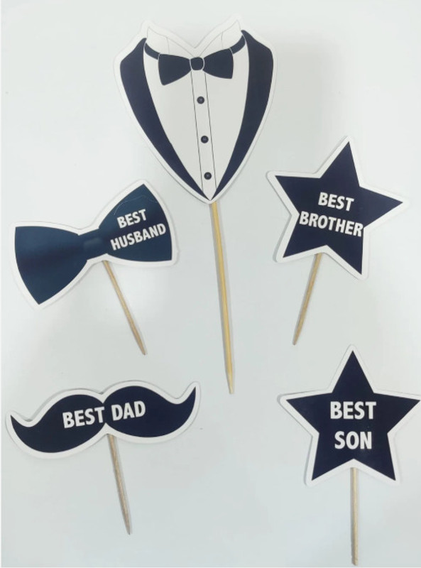 HOMEBAKERS MART Cake Topper(for Cake Decoration Pack of 2)