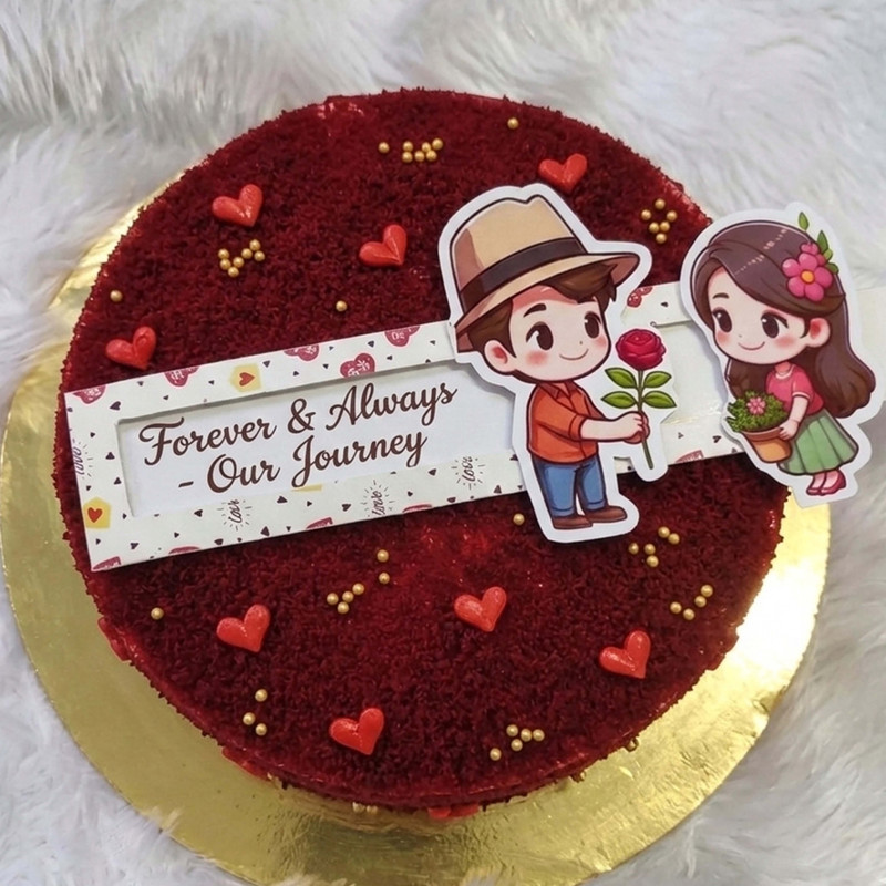 Bepartive Couple Cake Topper -Romantic Decor(Valentine’s Day, Anniversary, Birthday) Cake Topper(MULTICOLOR Pack of 1)