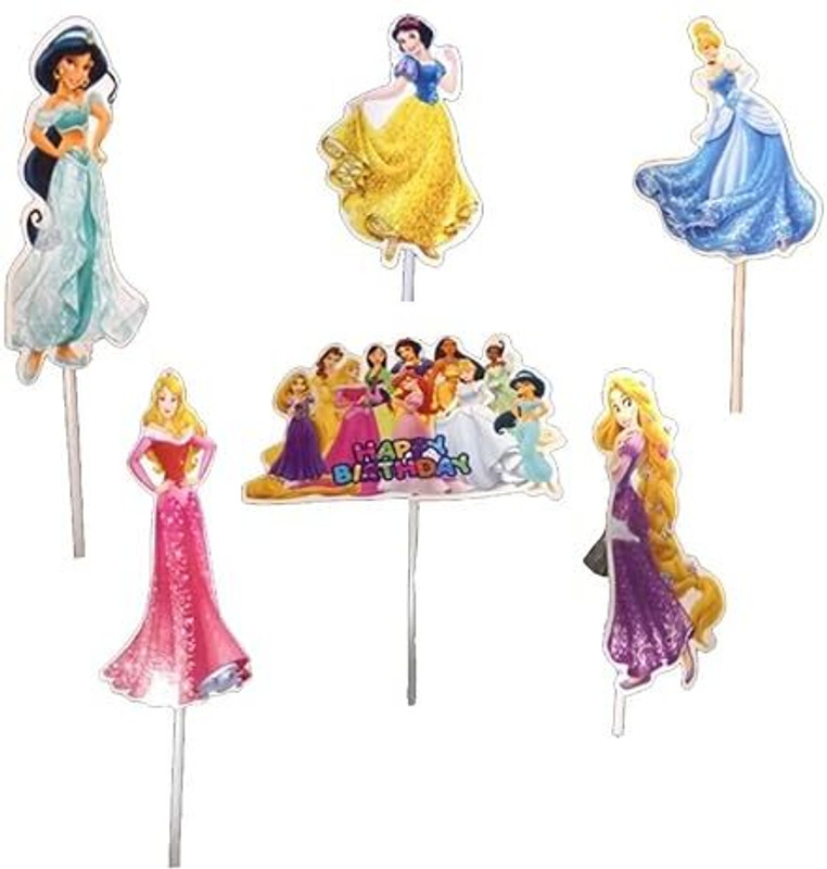 Abhinandan Decors Kids Birthday Cake Topper Cake Topper(Multicolor Pack of 5)