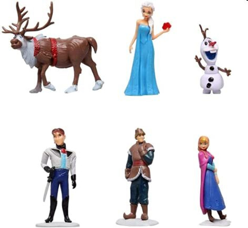HOMEBAKERS MART 6 Pcs Frozen Toys Friends Cake DecoratinBG TOYS Cake Topper(multicolor Pack of 6)